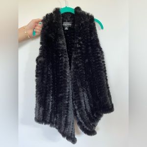 Black Fur Vest